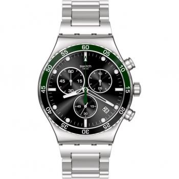 Swatch Irony Chrono Herrenuhr Dunkelgrün YVS506G