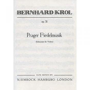 KROL B.-Prager Fiedelmusik (Sonata) Op.31 para Violin