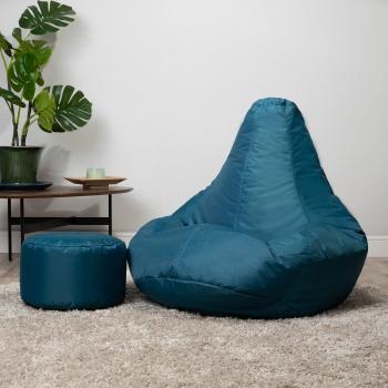 Pouf Fauteuil Gamer Inclinable avec Repose-Pied Résistant à l'Eau