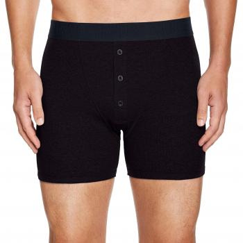 Levi's Herren Retroshorts 300LS LONG BOXER 1P, Einfarbig, Gr. Medium, Schwarz