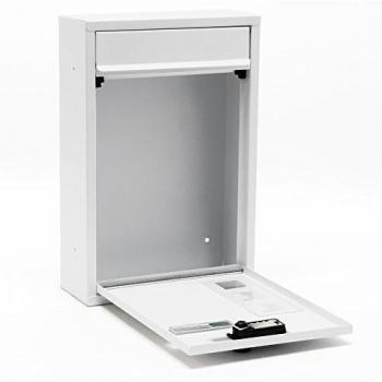Boîte aux lettres blanche avec revêtement en poudre et serrure