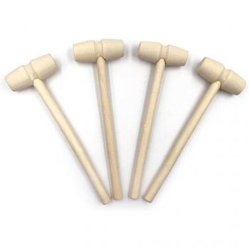50 Pieces Mini Wood Hammer for DIY Projects