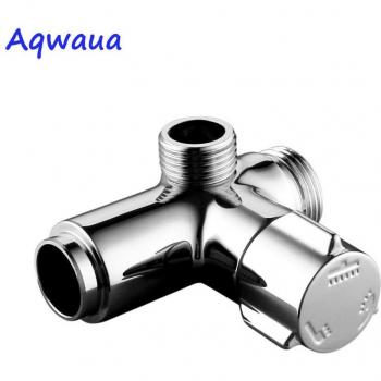 Aqwaua Dual-Action Shower Arm Diverter – 3-Function Chrome-Plated Bracket