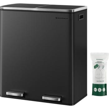Basurero con Tapa y Pedal 60L Negro