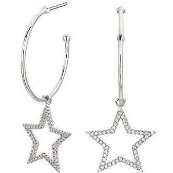 Pendientes de Aro ITEMPORALITY con Estrella en Plata