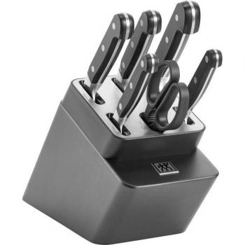 ZWILLING PRO 7-teilig, selbstschärfender Messerblock, anthrazitfarben