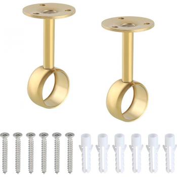 Soporte de barra para colgar ropa, 25/32/38/51mm, 2 uds