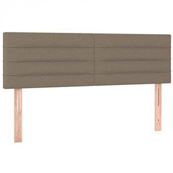 EcoLuz Cabecero de Tela Gris Topo 144x5x78 cm