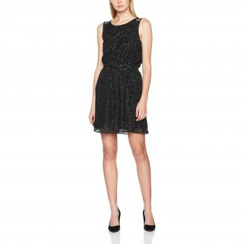Vestido Sin Mangas ONLY Onlrosalyn S/l, Mujer, Multicolor (Black Aop:Gold Foil), 34