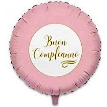 Palloncino Mylar Elio 45 cm Buon Compleanno Chic Rosa