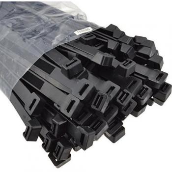 Professional Grade Black Cable Ties 400mm x 12.7mm UL Approved [100 Pack]