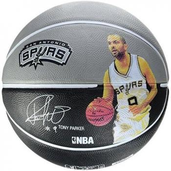 NBA Spielerball Spalding – Tony Parker – Modell 83‑401Z – Grau‑Schwarz – Größe 5