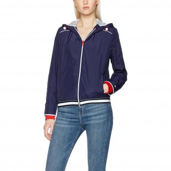 Tommy Hilfiger Windbreaker LS Romana para Mujer, Color Azul, Talla X-Small