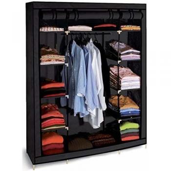 Armadio portabiti in tessuto nero XXL