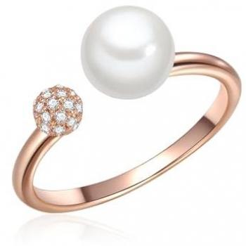Valero Pearls Anello Oro Rosé – Perle di Bianco