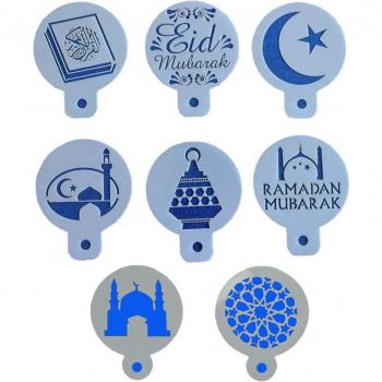 Kaffee Schablonen Set 8 Teile Ramadan Kuchen Dekoration