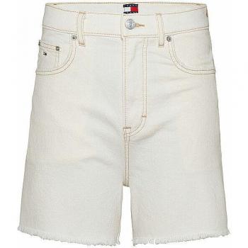 Short mom en denim blanc délavé