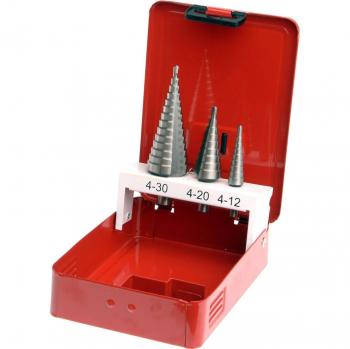 Faithfull FAISDSET3 HSS Step Drill Bit Set of 3 4-30mm