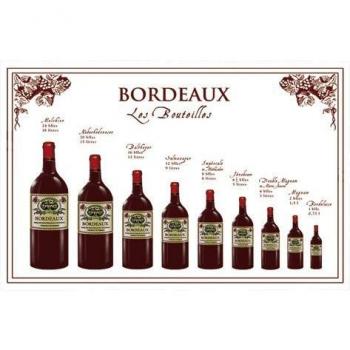 Torchon Bouteilles Bordeaux