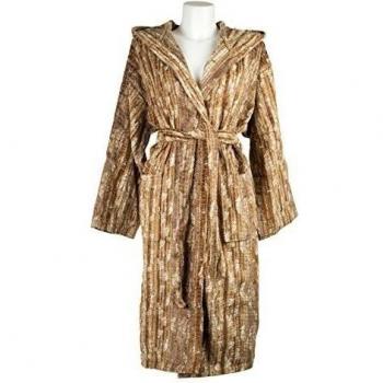 Albornoz Samantha 100% algodón, marrón, Mujer Hombre Unisex