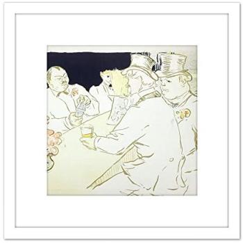 Artery8 Toulouse‑Lautrec “Paris Irish Tavern” Poster – 8x8 Wood Frame, White Mount