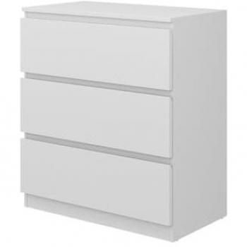 Vicco Calisto Highboard, Weiß 70 x 78,5 cm, 3 Schubfächer