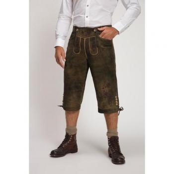 Herren Trachten 3/4-Hose in Braun, Größe 58, aus robustem Leder und Polyester