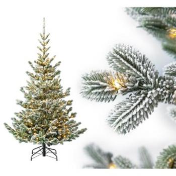 Sapin d’Hiver Glacé – Nobilis Pin Artificiel, LED Intégrés + Neige, 180 cm