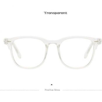 Anti-Blaulicht-Brille, rund, für Männer und Frauen, leichter Rahmen, rosa klare Gläser