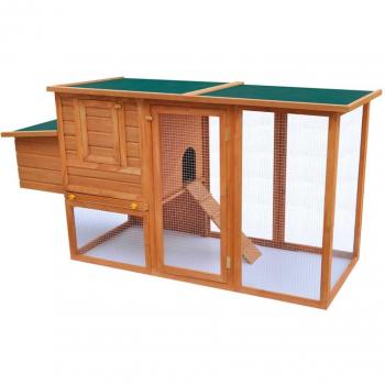 Pollaio Esterno 192x75x103 cm con Cassetta Nido in Legno Marrone Verde