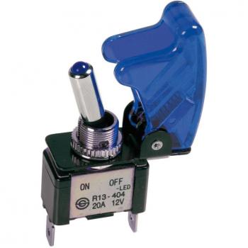 Interruttore a leva con LED blu 12V 20A