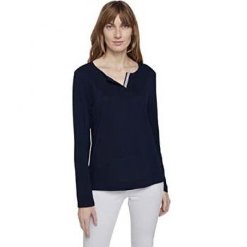 Tom Tailor Damen Langarmshirt Sky Captain Blau, Größe XL – Artikelnummer 1024008