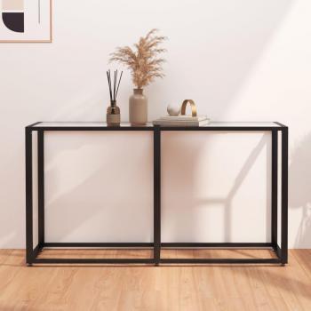 Console Table with Tempered Glass (140x35x75.5cm, Vidaxl)