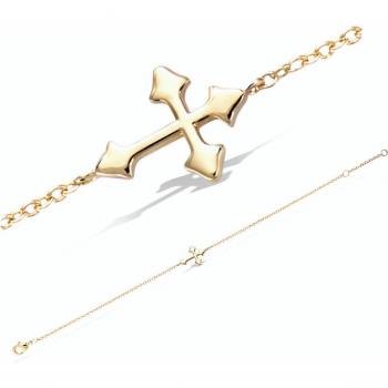 Pulsera 'Cruz' en Oro