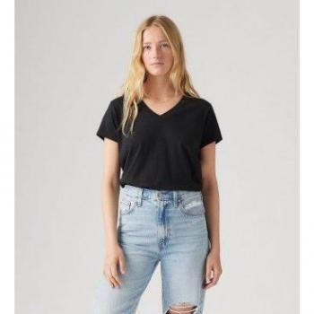 Levi's XS Women's Black Boxy V-Tee