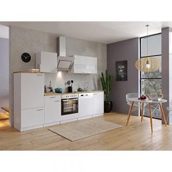 Cucina Componibile Bianco 280 cm con Piano in Vetroceramica
