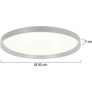 Lámpara de Techo LED Flady, acero, Ø 50 cm, directo/indirecto