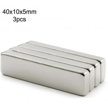 ZOOFOXS 3-Pack Rare Earth Block Magnets 40x10x3mm