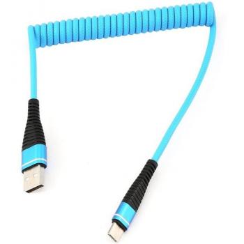 USB-C Male Spiral Charger Cable