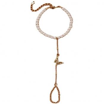 Bracelet femme perles papillon creux