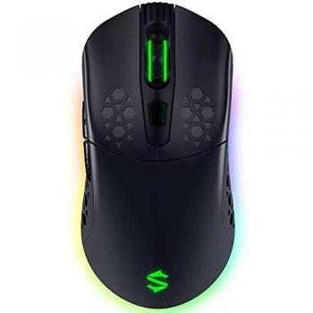 Black Shark RGB Gaming‑Mouse – 6 Makros, kabellos, 10K DPI, wiederaufladbar, Wabenschale
