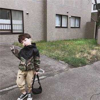 Baby Long Sleeve Print Hoodie Windbreaker