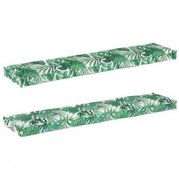 Set de 2 Cojines para Palets con Patrón de Hoja, Tela Oxford