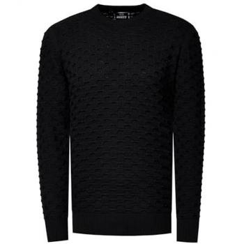 Rusty Neal Herren Grobstrickpullover XXL Schwarz mit modernem Strickmuster