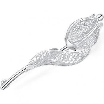 925 Sterling Silber Tulpenbrosche