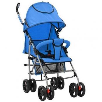 VidaXL Sport-Babywagen 2‑in‑1 – Klappbar, Blau