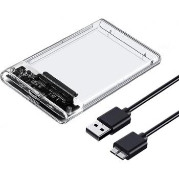 Zomy 2.5 Hard Drive Enclosure Transparent Case