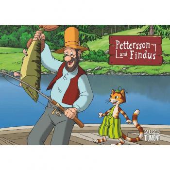 Pettersson & Findus 2025 Wandkalender im Querformat 42 x 29,7 cm von Sven Nordqvist