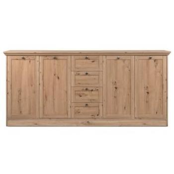 Timber 51A credenza rovere anticato 4 ante, 4 cassetti