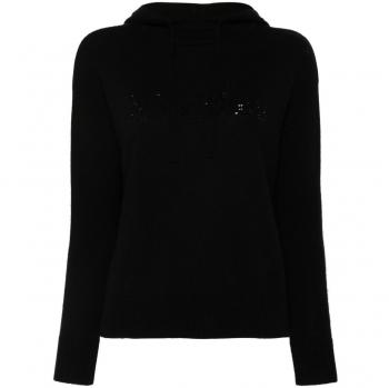 Max Mara Women's XS Black Logo Hoodie